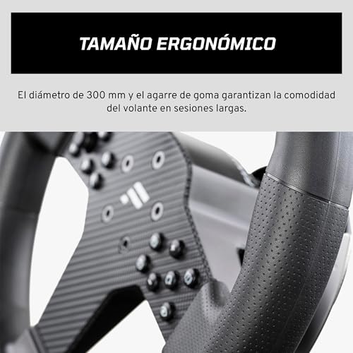FANATEC Sim Racing CSL Steering Wheel P1 V2 (QR2 LITE) - Rubber Trim, RevStripe, LED Display, Metal Shift Cams, QR2 Lite for Steering Wheel Side Pre-Installed - PC | Rubber Grip, RevStripe, LED Display, Metal Shift Paddles, QR2 LITE Handlebar Side Pre-installed - PC