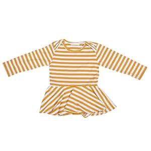 Amazon.com: Baby Girls Romper Cute Striped Long Sleeve Infant Toddler