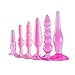 YiFeng 6PCS Anal Trainer Kit Butt Plugs Beginner Set Silicone Prostate Massager (Pink