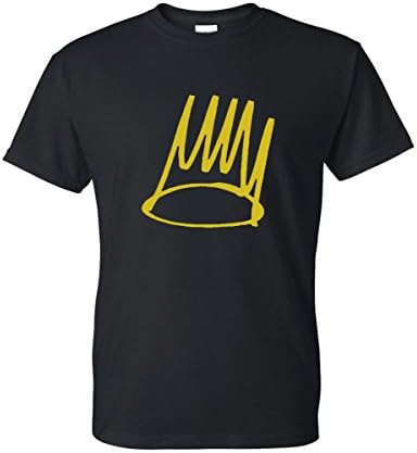 J Cole Crown Adult T-Shirt (Black, Blue, Gray, Purple, White) (Large, Black)