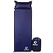 REDCAMP Self-Inflating Sleeping Pad with Attached Pillow, Compact Lightweight Camping Air Mattress with Quick Flow Value, Blue 77