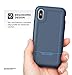 Encased iPhone Xs Max Belt Clip Case - Ultra Protective Full Body Rugged Cover with Rotating Holster (2018 Rebel Series) Blue