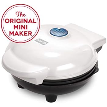 Dash Mini Maker: The Mini Waffle Maker Machine for Individual Waffles, Paninis, Hash browns, & other on the go Breakfast, Lunch, or Snacks - White