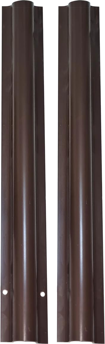 1STec 2 x 60cm Brown external use cable riser guard for protecting outdoor Telephone Data Electrical wires hoses or pipes up to 25mm thick. Screw to wall capping prevents cuts vandalism or pet damage