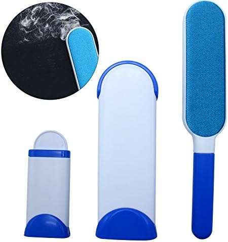 Mococo Portable Pet Fur &amp; Lint Remover Reusable Lint Pet Hair Cleaner Magic Remover Tool Professional Sticking Device Pet Shedding Brush Sticky Remover for Pet Hair Clothes Carpet Curtain Dust (white)