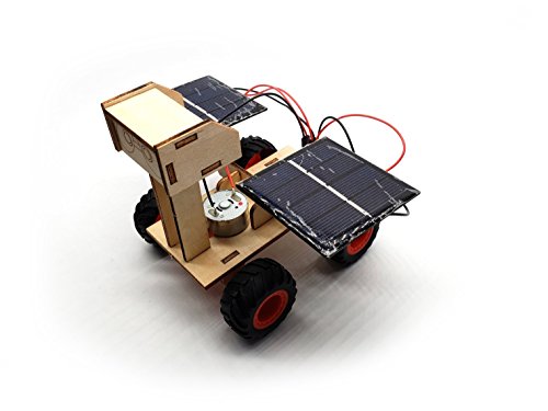 Wood Solar Car - DIY Assemble Toy Set Solar Powered Car Kit Science Educational Environment-friendly Toys Stem Toy for Boys Girls Kids Students 8 years up