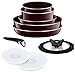 T-FAL frying pan 10-point set detachable handle Ingenio Neo mahogany Premier set with a lid 9 gas fire heater dedicated L63192