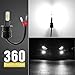 KaTur H3 LED Fog Light Bulbs Extremely Bright 2400 Lumens Max 75W High Power LED for Daytime Running Light DRL or Fog Lights, Xenon White (H3 White)