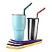 WOVTE 6-Pack BPA Free Reusable Silicone Straws with 2 Cleaning Brushes for 20oz 30oz YETI RTIC Tumblers and Smoothies Milkshakes