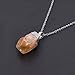 Paialco Natural Rough Rock Raw Yellow Citrine Pendant Necklace 18