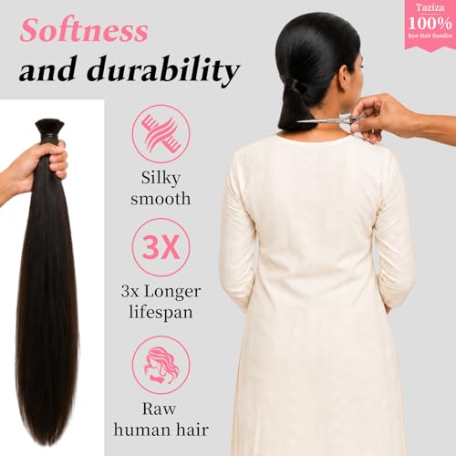 18A Human Hair Bundles 3 Bundles 22 24 26 Inch Body Wave Bundles Human Hair, 100% Weave Bundles Human Hair, No Tangle No Shedding Reusable Natural Color for Women