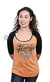 Harley-Davidson Womens Ride Out B&S Raglan Orange Shirt