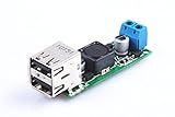 KNACRO DC-DC Voltage Regulator Buck Converter Module (6v-40v) 9V / 12V / 24V / 36V to 5V 3A Dual USB Port Output