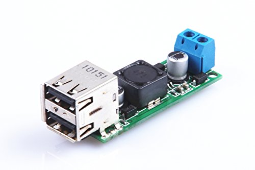 KNACRO DC-DC Voltage Regulator Buck Converter Module 6V 9V 12V 24V 36V (6V-40V) to 5V 3A Dual USB Port Output