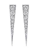 18K White Gold Over Sterling Silver White Cubic