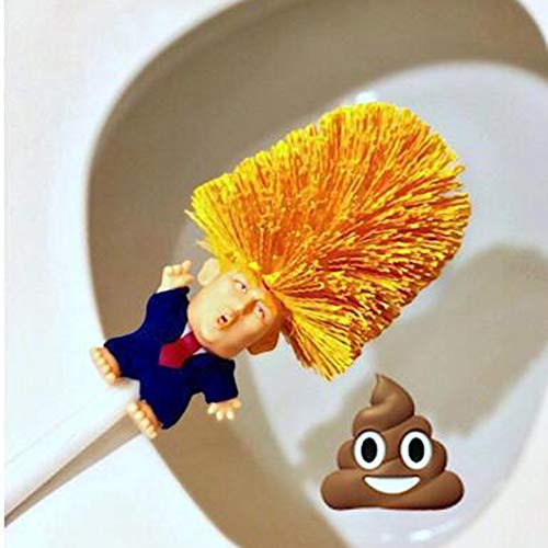 PartLand Toilet Brush with Stand,Make Your Toilet Great Again,Toilet Scrubber,Original Toilet Brush,Commander in Crap - Thumbnail 5