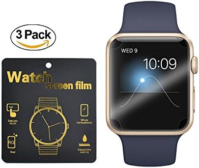 Apple iwatch 42mm Smart Watch Screen Protector [3Pack] Thierfy [Scratch Resistant][Clear HD][Anti-Bubble] Screen Protector for For Apple Watch 42mm (Series 1/Series 2)