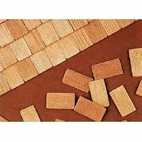 CEDAR Shake Shingle Wooden Roofing Craft Supplies for Buildings, Kits, Bird House, Scrap Booking, Doll Houses/Approximately 300 pc.