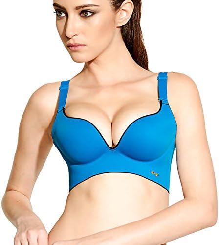QuMu Women's Comfort Minimizer Wire-free Bra 38A Blue