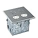Floor Box Coin Open Kit by Enerlites 975510-SS Electrical Outlet Receptacle, 2-Gang 20A Tamper/Weather Resistant Duplex Receptacle, Stainless Steel Cover Plate