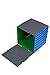 Strictly Briks The Cube 3D Building Brick & Storage Container Set Pat. Pending | Compatible with All Major Brands | 6 Square Plates | Double Sided for Large & Small Bricks (Green, Blue and Gray)