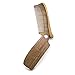 Folding Sandalwood Comb by Groom Houzz - Anti-Static Styling Comb for Men - Perfect Beard Shaper