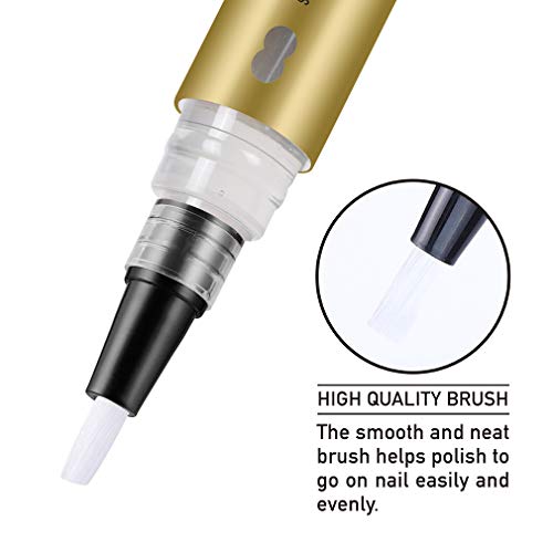 Lagunamoon Gel Nail Polish Base Coat and No Wipe Top Coat Gel Polish Pen (Base Coat)