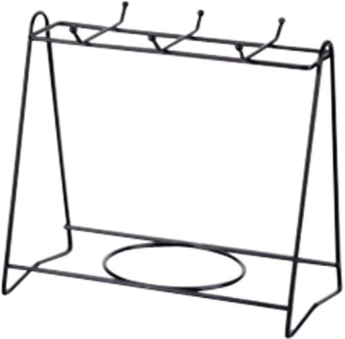 Stylish Cup ＆ Plate Storage Dish Rack Holder Display Stand (Four Cups ＆ Four Plates, Black)