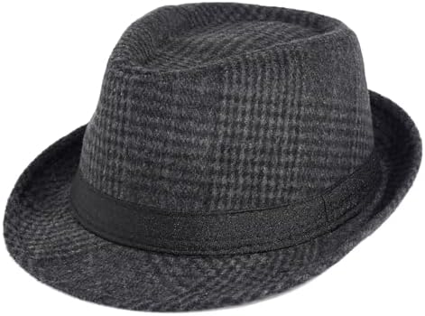 Wimdream Women Wide Brim Paper Straw Fedora Hat with Black Band