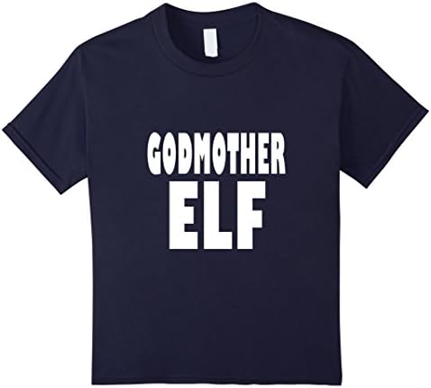 unisex-child Funny Godmother Elf T-shirt Baptism Christmas Jumper Gift 6 Navy