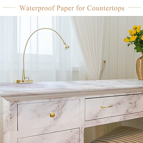 Homein Marble Wallpaper Peel and Stick Countertops Paper Waterproof