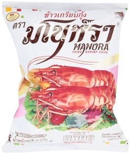 Manora Fried Shrimp Chips 35g./ 1.23 Oz.(pack of 3)
