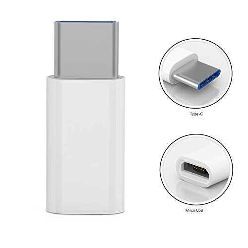 Lucco USB 3.1 Type-C High-Speed Reversible Design Adapter Converter Connector for Nokia N1 Pad/Letv phone(white)