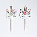 72 Pieces Unicorn Cupcake Toppers Double Sided with Two Different Styles for Birthday Baby Shower Party Decorations Supplies