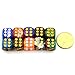 SmartDealsPro 10-Pack D6 Six Sided 16mm Dice Die for DND, MTG, RPG, Tenzi, Yahtze, Bunco, Table Borad Games, Math Teaching… (Color 2)