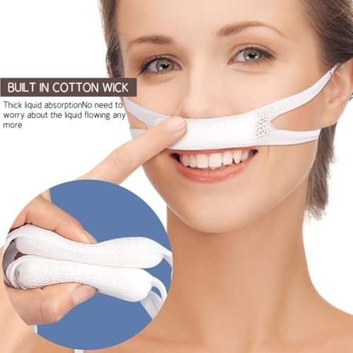 Nasal Surgery Recovery Bandages, 5-Pack White Elastic Nose Bandage, High Absorption Nasal Dressing Holders for Post-Surgery Care