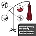 Abba Patio 10-Feet Offset Cantilever Outdoor Hanging Patio Umbrella, Red