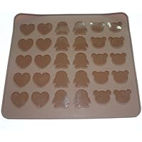 X-Haibei Macaron Mat Macaroon Baking Cookies Pastry Sheet Homemade Heart Bear Penguin
