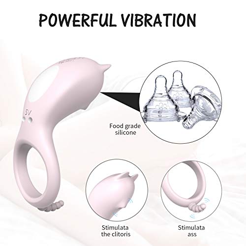 Rabbit Vibrating Cock Ring (Pink)