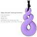 PRETTY SEE Chewing Necklace Calming Chewelry Chew Necklace Autism Oral Motor Special Needs Kids, Pack of 2, Purple & Blue