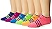 adidas Kids-Girl's Superlite No Show Socks (6-Pair), Solar Pink/Solar Green/Solar Blue/Vivid Pink/Glow, Medium