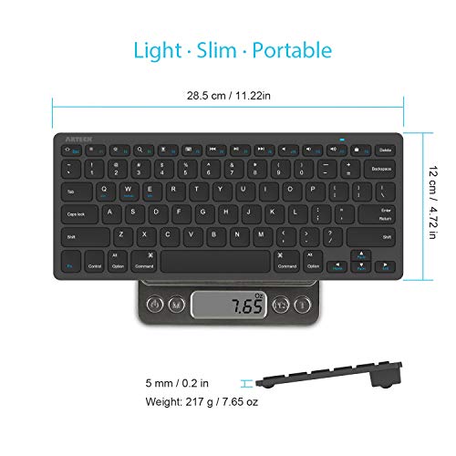 4 Arteck+Ultra+Slim+Bluetooth+Compatible+Including