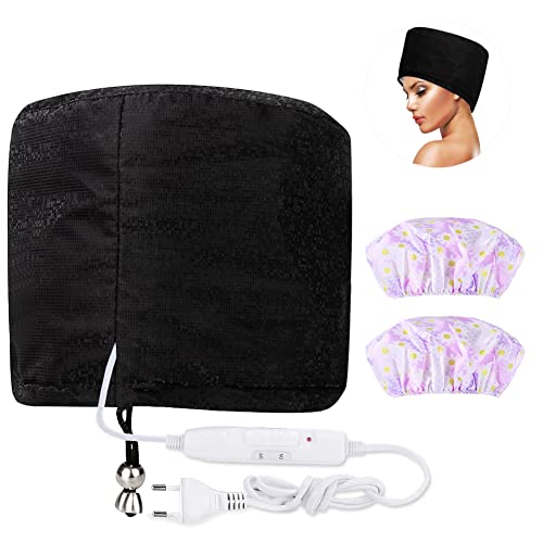 Totofac Heizkappe Haarpflege, Haarheizkappen Kopfpflegemütze für Tiefenpflegemittel, Haarpflegemütze mit elektrischem, 2 Temperaturmodi, Wärmehaube für häusliche Pflege geeignet