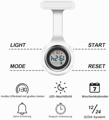 Krankenschwester Uhren, Taschenuhr Digitaler mit Stecknadel