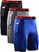 Neleus Men's 3 Pack Compression Short with Pocket