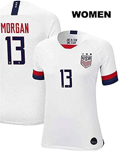 LISIMKE Soccer Team USA National Home Alex Morgan#13 Womens Replica Jersey:Jersey&Shorts Kid Youth Replica Jersey Kit