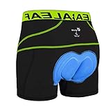 Baleaf Men's 3D Padded Bike Bicycle MTB Cycling Underwear Shorts (Green, XXL)