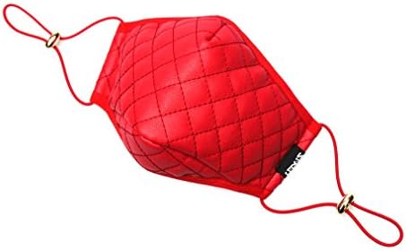Sakun K-POP A-UNDER NO.5 MASK Quilted Adjustable Mouth Mask (Red)
