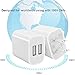 Frerush 2A 5V 2 Port USB Wall Home Travel Charger power adapter plug for Samsung Galaxy S6 Edge S5 S4, Tablet, iPhone SE 6S 6 Plus 5 5C 5S, iPad air, mini, Android, HTC, LG, Nexus (4 Pack Gray)