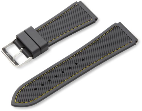 Hadley-Roma Men's MS3445RV 240 24-mm Genuine Rubber Diver Sport Watch Strap